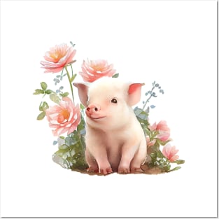 Cute pig Posters and Art